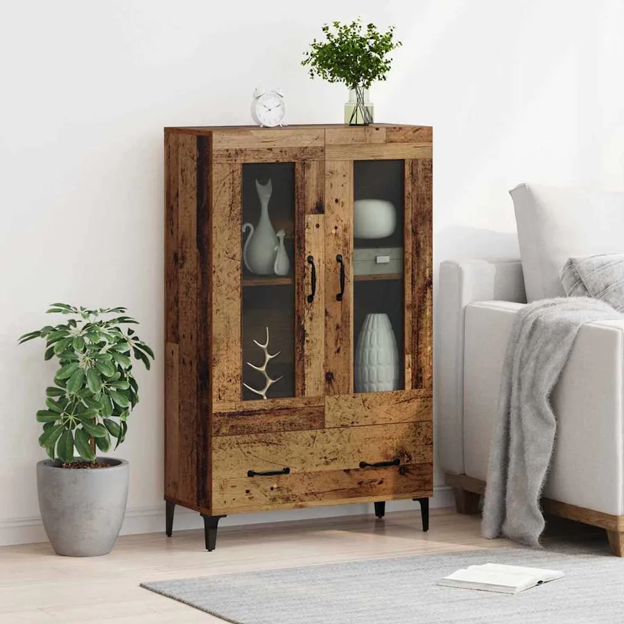 Haut Armoire avec tiroir Bois Ancien 70 x 31 x 115 cm - 4