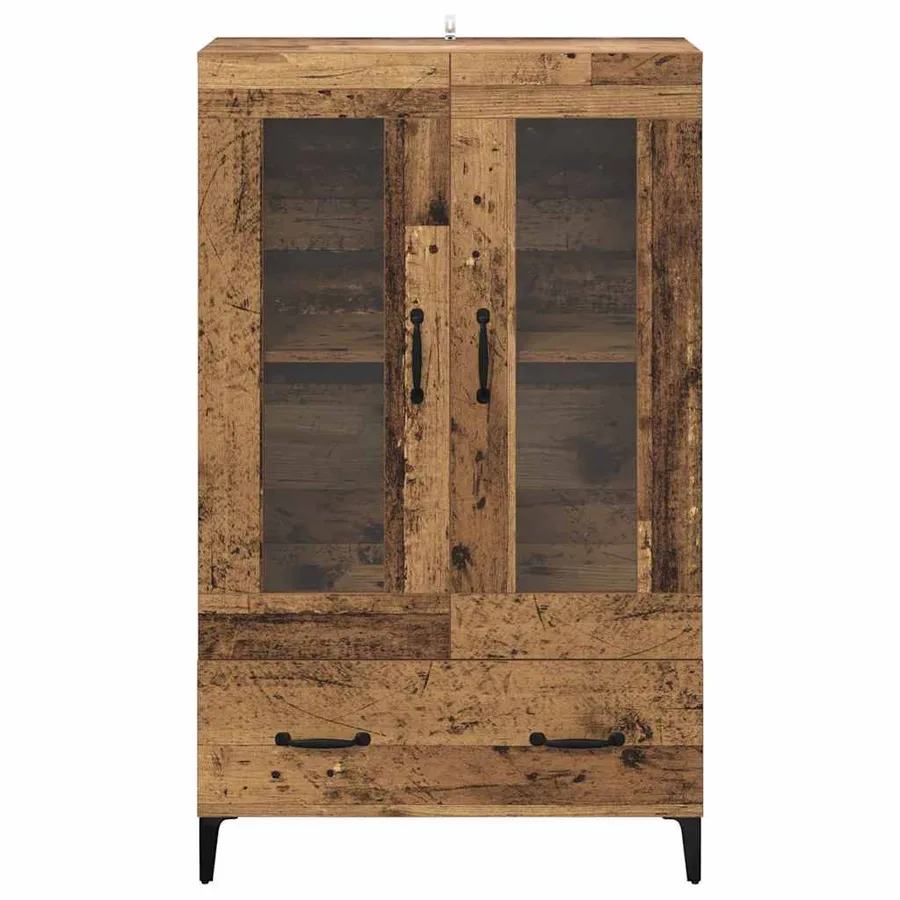 Haut Armoire avec tiroir Bois Ancien 70 x 31 x 115 cm - 6