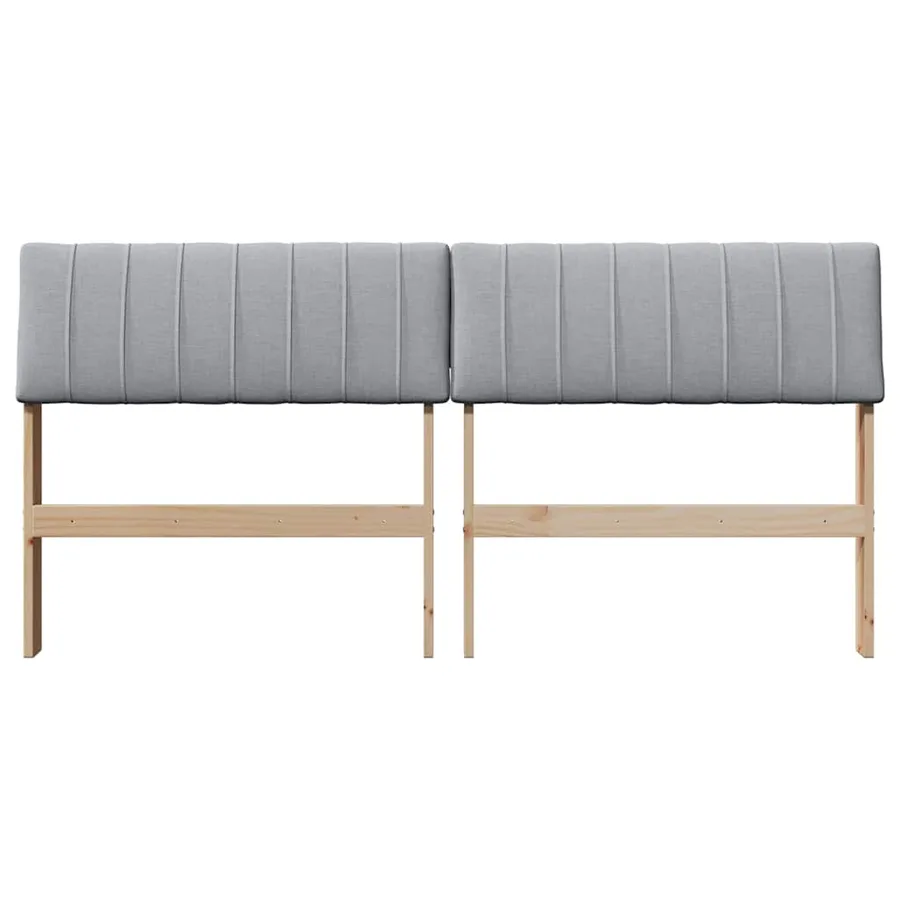 Tête de lit capitonnée Gris clair 150 cm Pin massif - 4