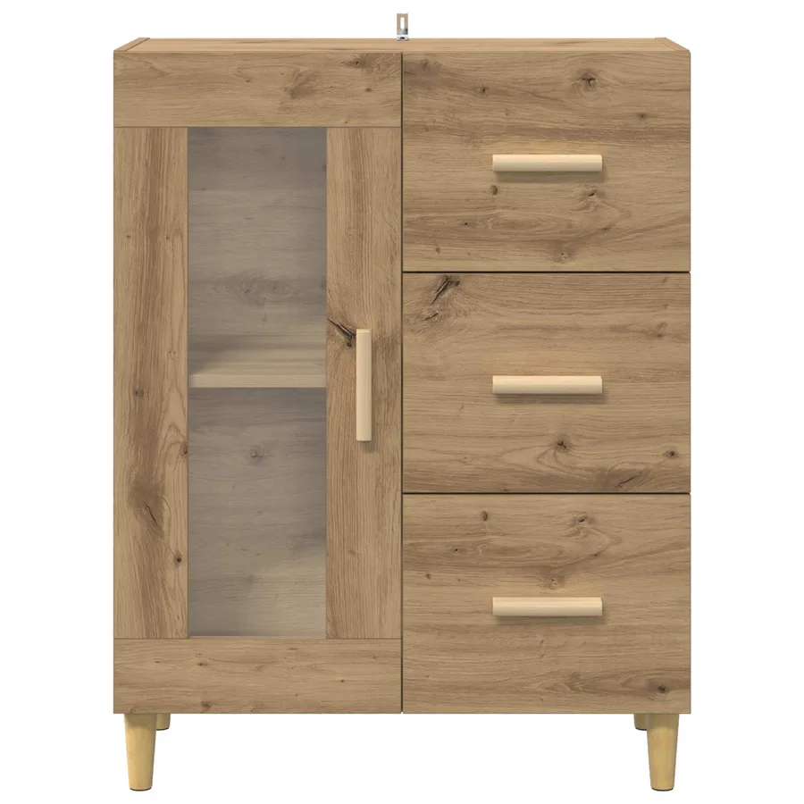 Buffet Chêne artisanal 69,5 x 34 x 90 cm Bois d'ingénierie - 6
