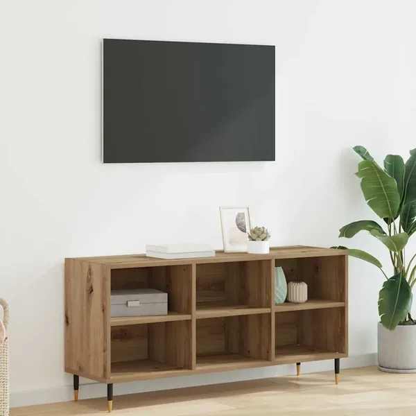 Meuble TV 103,5 x 30 x 50 cm Chêne artisanal Bois d'ingénierie