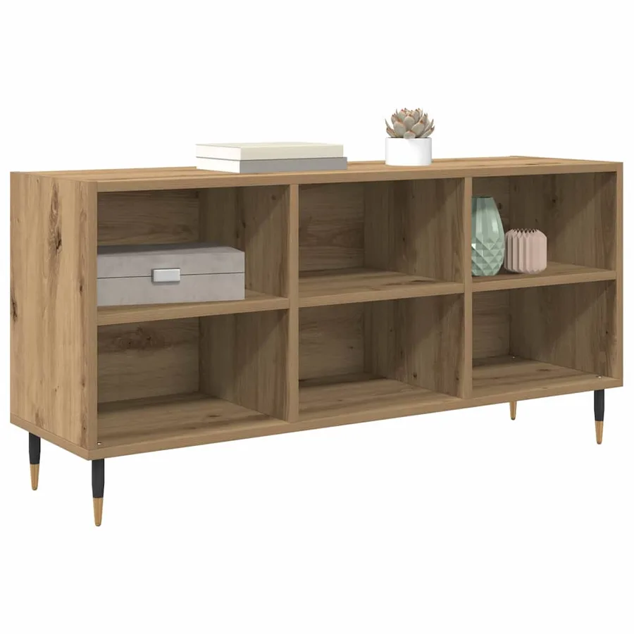 Meuble TV 103,5 x 30 x 50 cm Chêne artisanal Bois d'ingénierie - 3