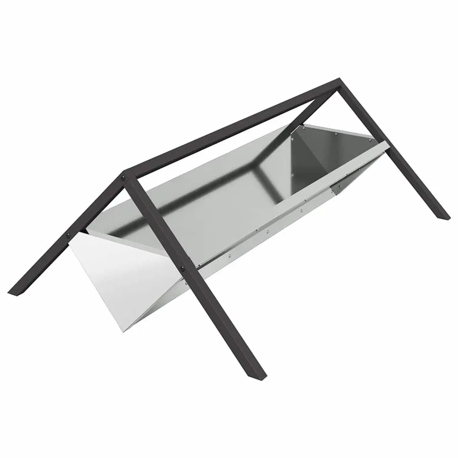 Trough d'alimentation pour le bétail Argent 111 x 76 x 38 cm - 2