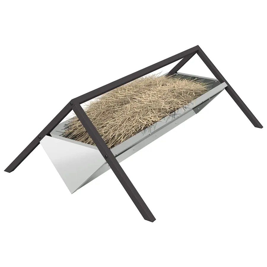 Trough d'alimentation pour le bétail Argent 111 x 76 x 38 cm - 3