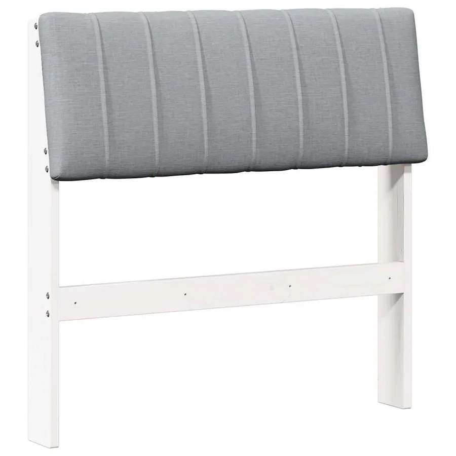 Tête de lit capitonnée Gris clair 80 cm Pin massif - 2
