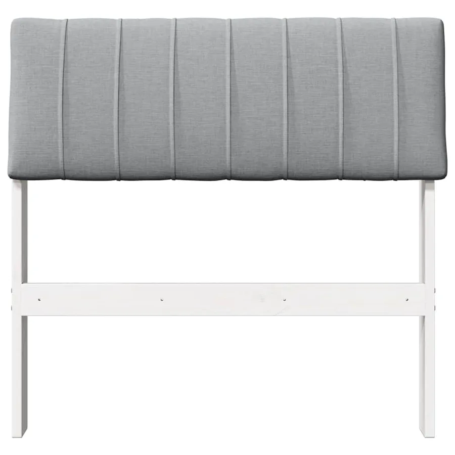 Tête de lit capitonnée Gris clair 80 cm Pin massif - 4