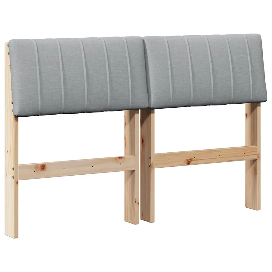 Tête de lit capitonnée Gris clair 120 cm Pin massif - 2