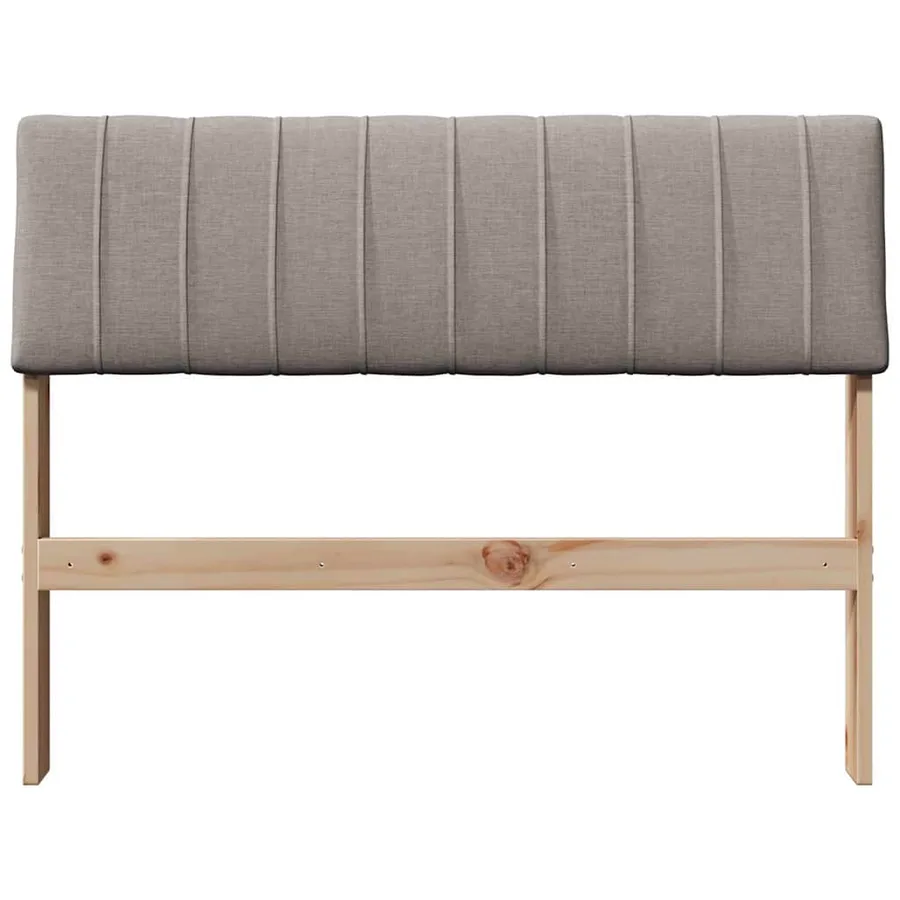 Tête de lit capitonnée Taupe 100 cm Pin massif - 4