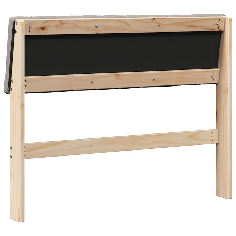 Tête de lit capitonnée Taupe 100 cm Pin massif - 6