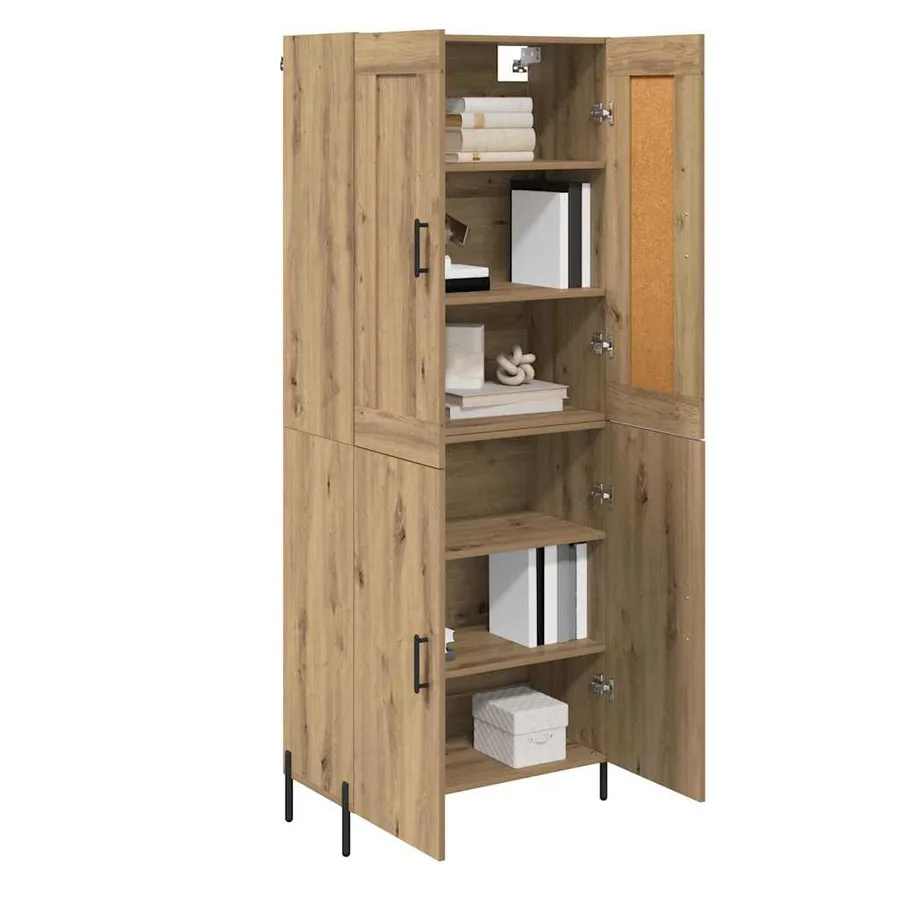 Haut Armoire 2 pcs Chêne artisanal 69,5 x 34 x 180 cm - 3