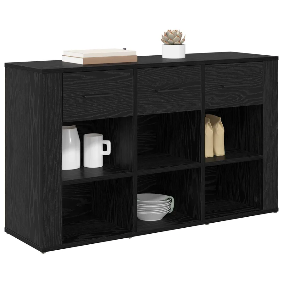 Buffet Chêne noir 100 x 30 x 59,5 cm Bois d'ingénierie - 3