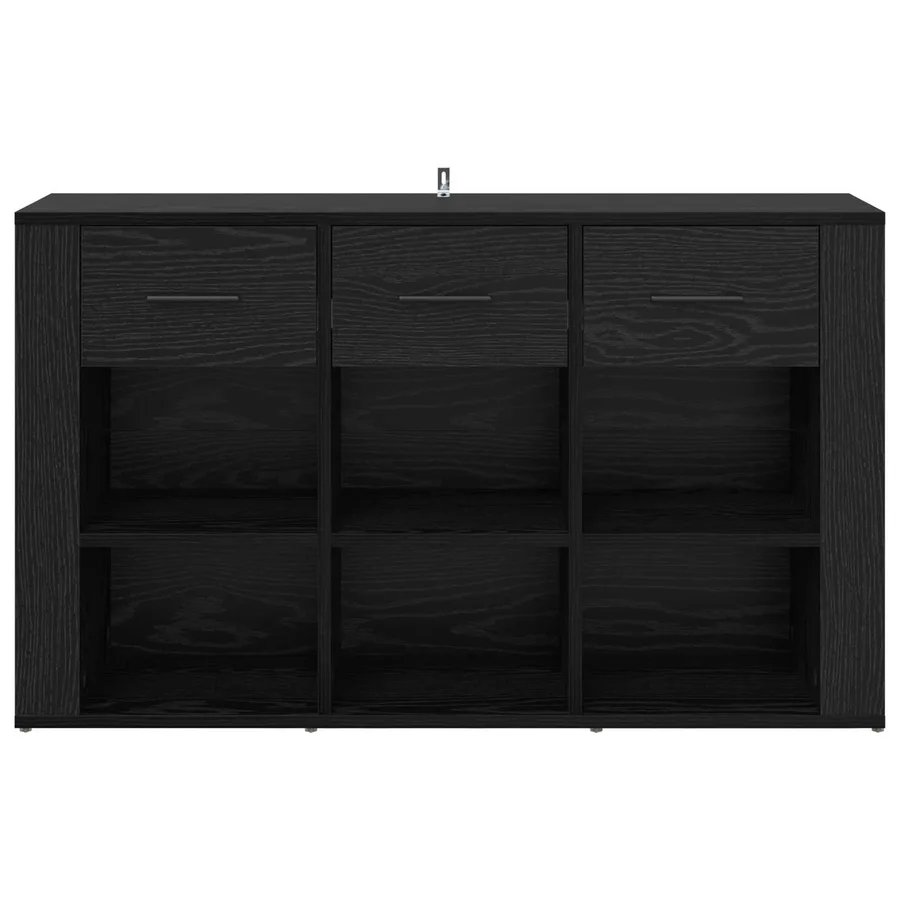 Buffet Chêne noir 100 x 30 x 59,5 cm Bois d'ingénierie - 6