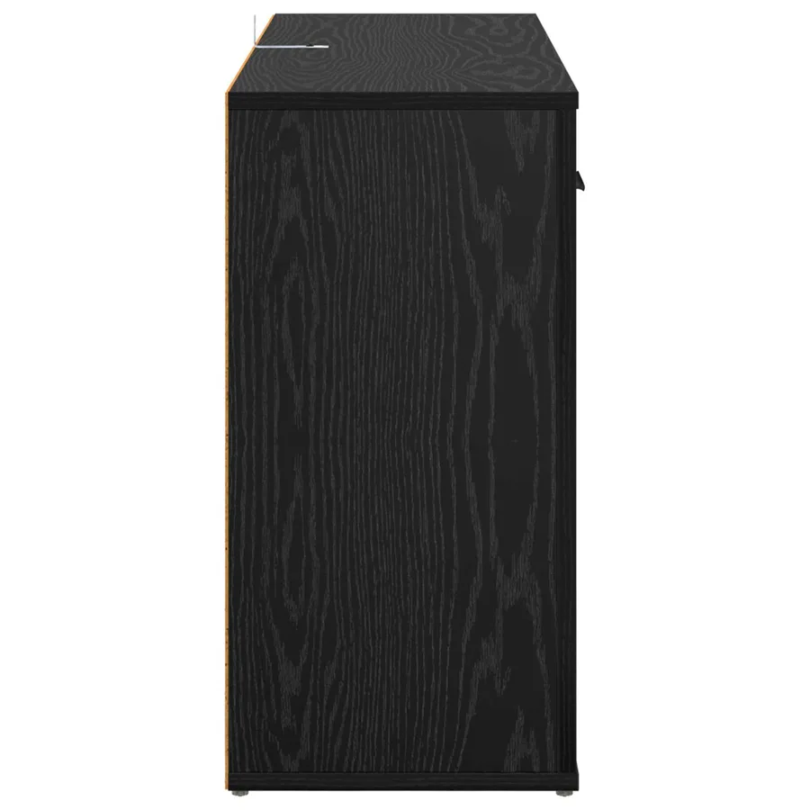 Buffet Chêne noir 100 x 30 x 59,5 cm Bois d'ingénierie - 7