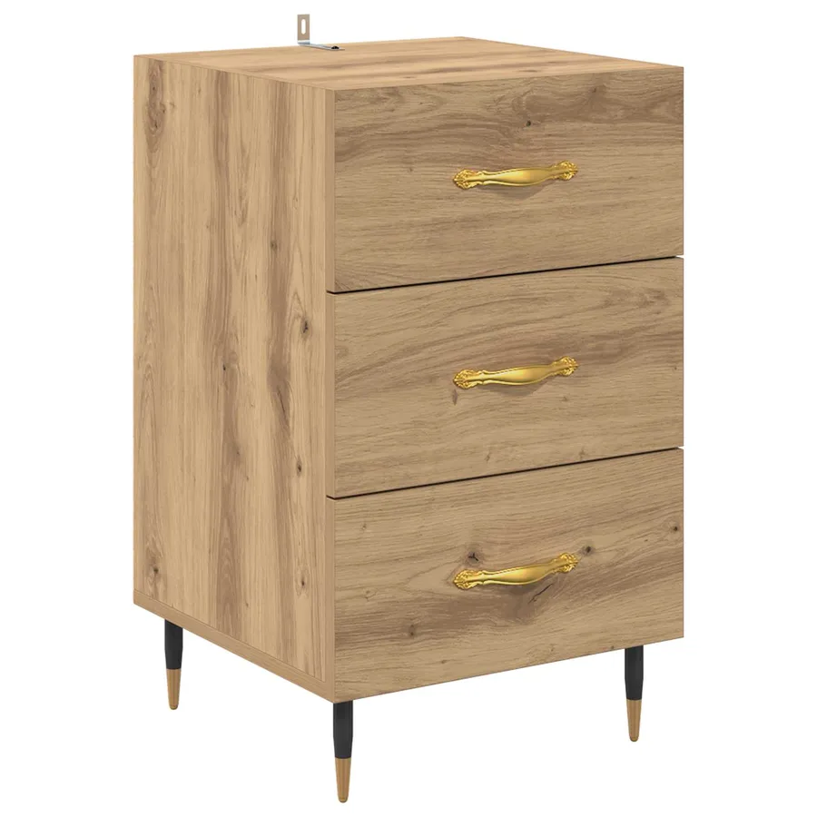 Cabinet de chevet Chêne artisanal 40 x 40 x 66 cm - 2