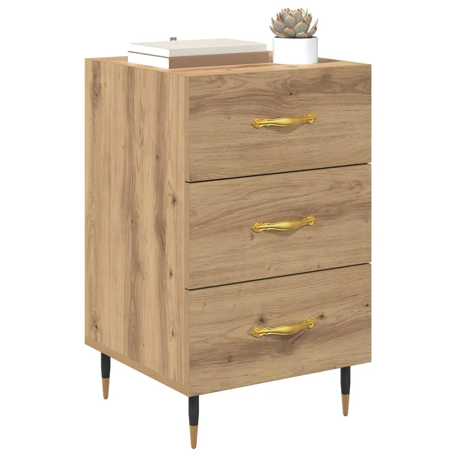 Cabinet de chevet Chêne artisanal 40 x 40 x 66 cm - 3