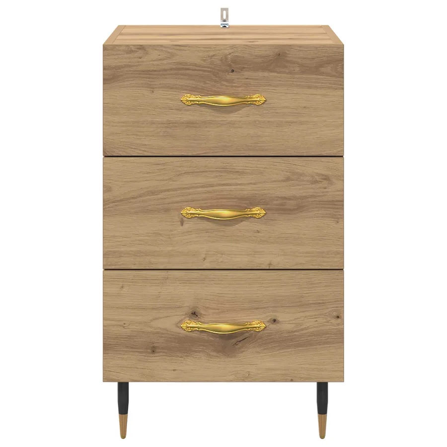 Cabinet de chevet Chêne artisanal 40 x 40 x 66 cm - 6