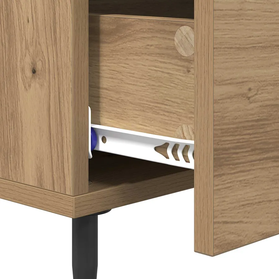 Cabinet de chevet Chêne artisanal 40 x 40 x 66 cm - 9