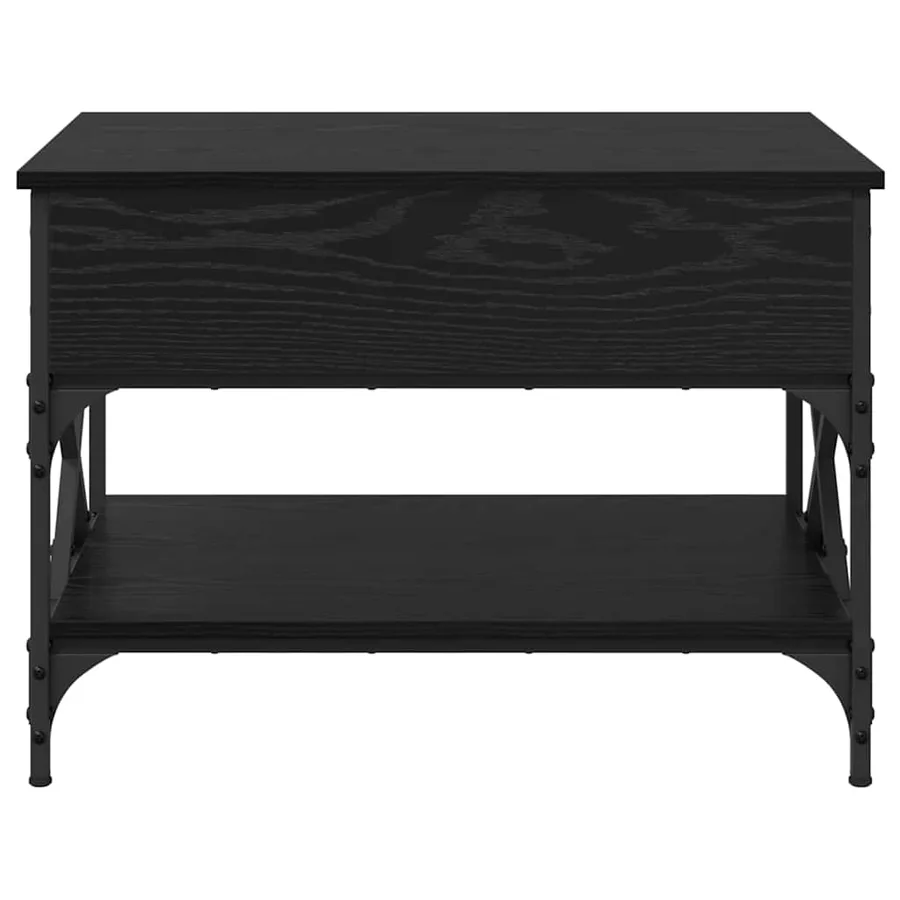Table basse Chêne noir 70x50x50cm Bois d'ingénierie - 6