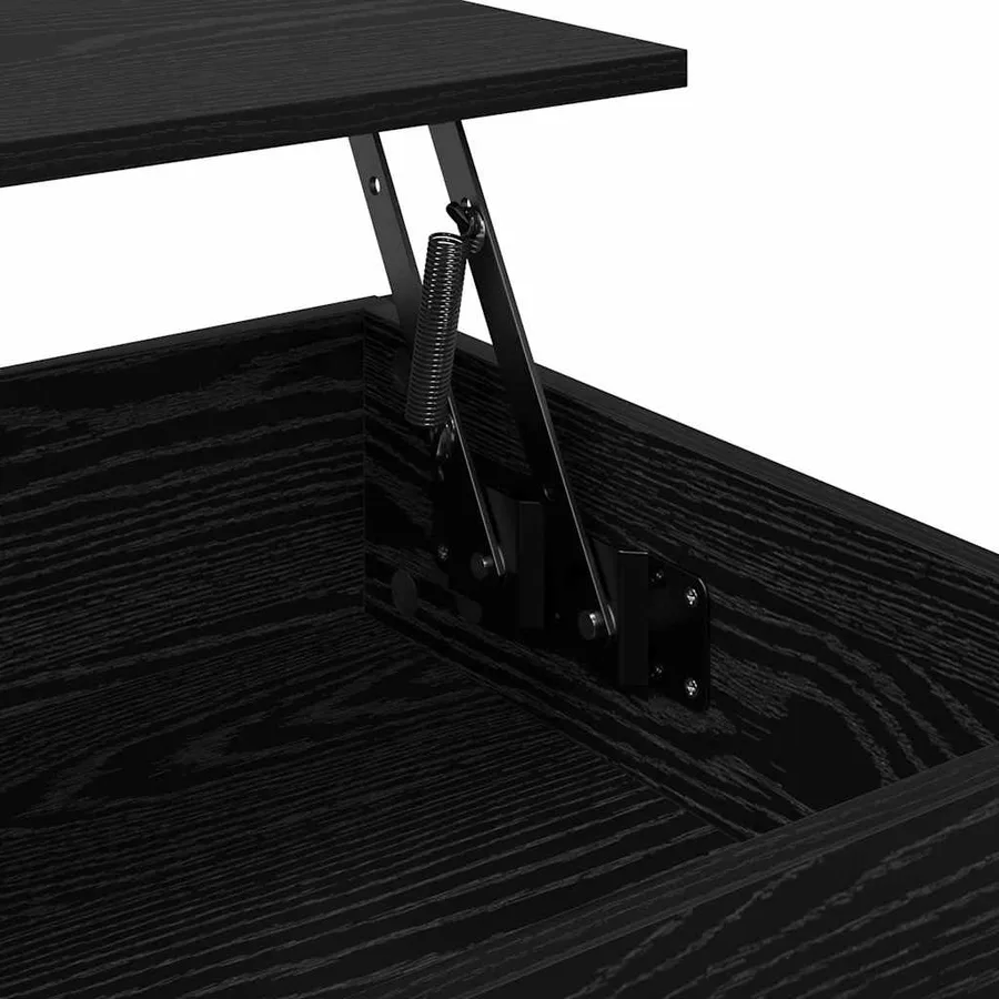 Table basse Chêne noir 70x50x50cm Bois d'ingénierie - 8