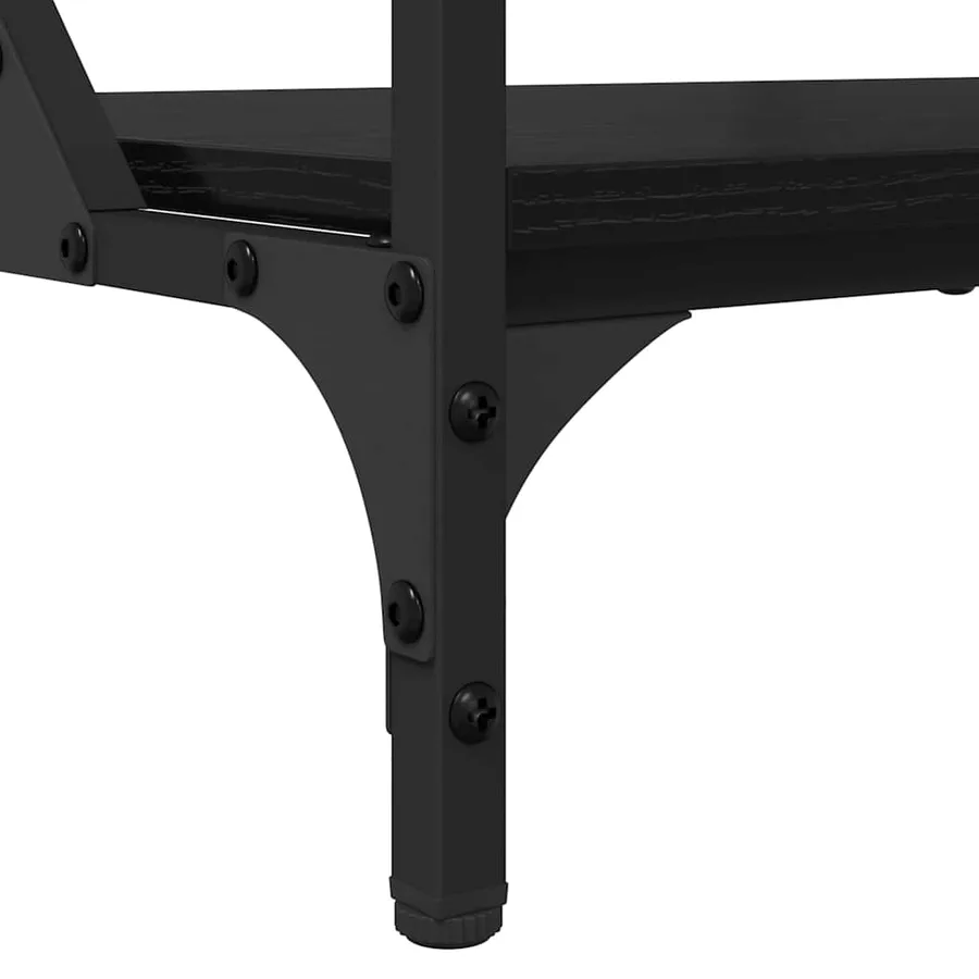 Table basse Chêne noir 70x50x50cm Bois d'ingénierie - 9