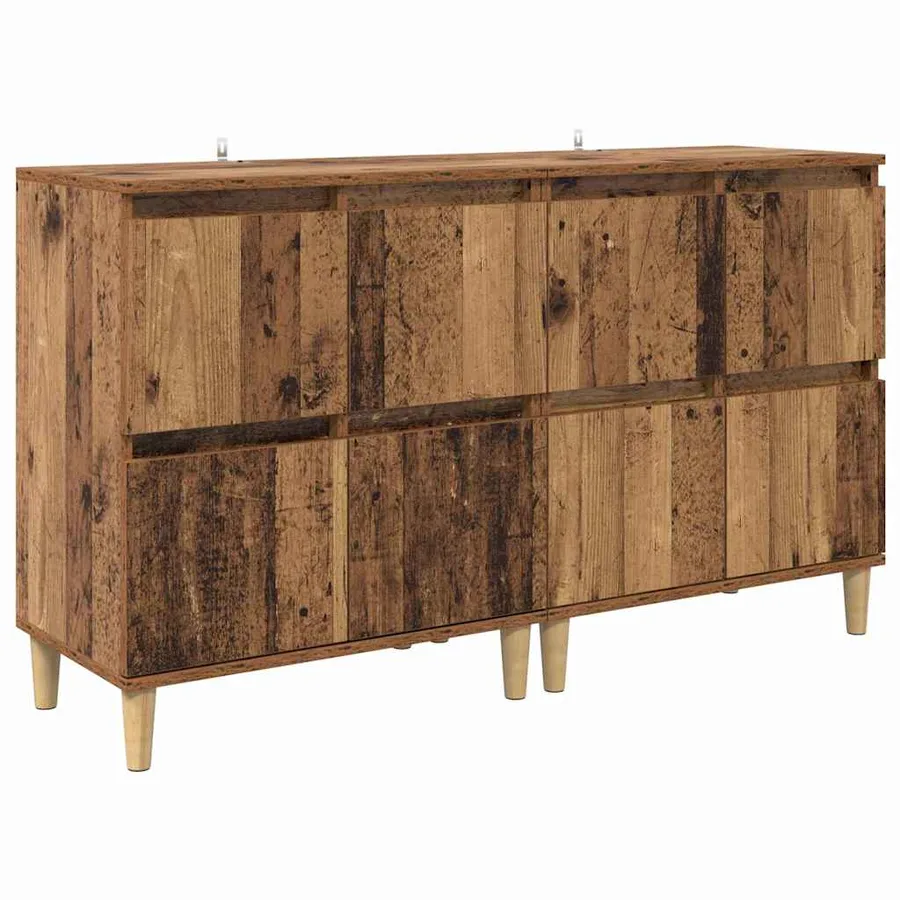 Buffets 2 pcs Bois Ancien 60 x 35 x 70 cm Bois d'ingénierie - 5