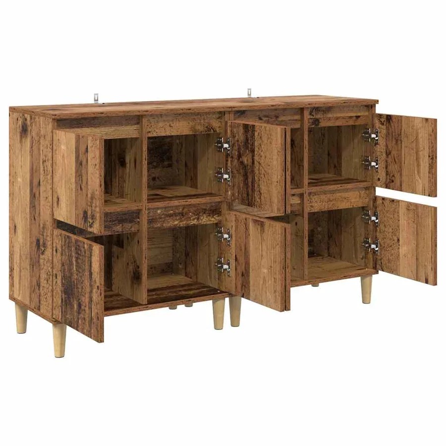Buffets 2 pcs Bois Ancien 60 x 35 x 70 cm Bois d'ingénierie - 6