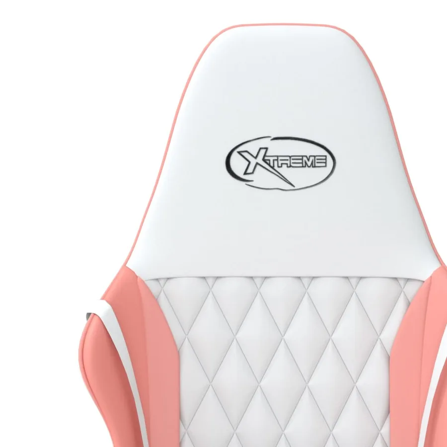 Chaise de jeu de massage Blanc et rose Similicuir - 10