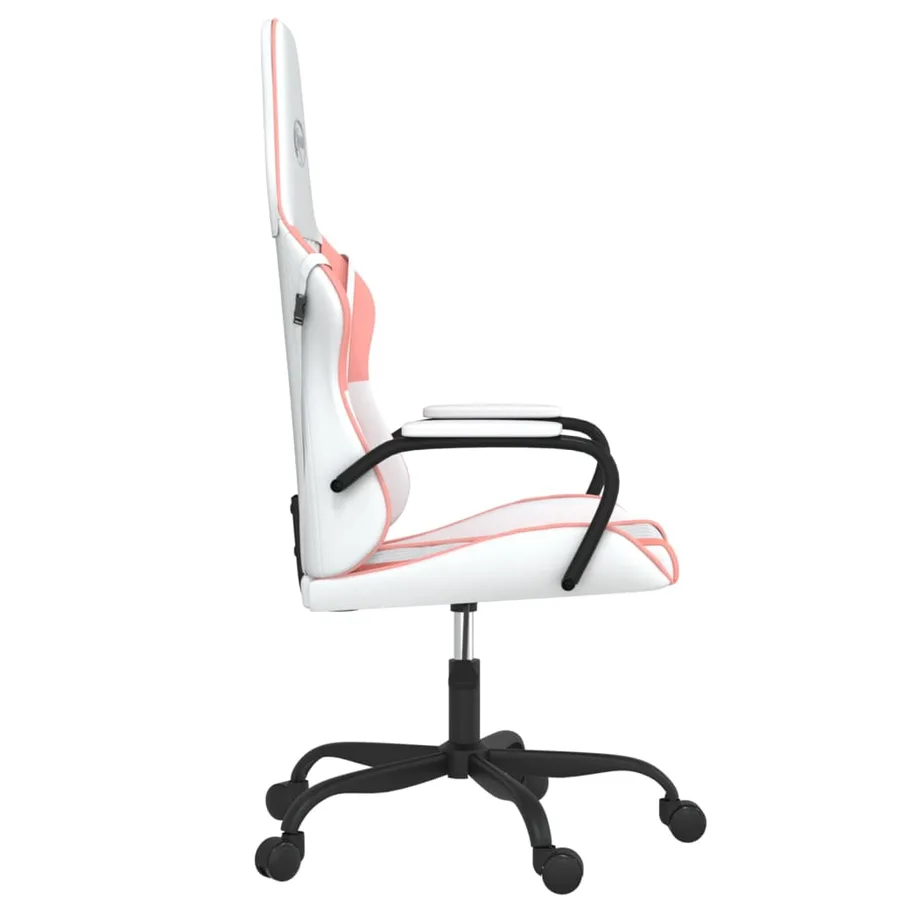 Chaise de jeu de massage Blanc et rose Similicuir - 4