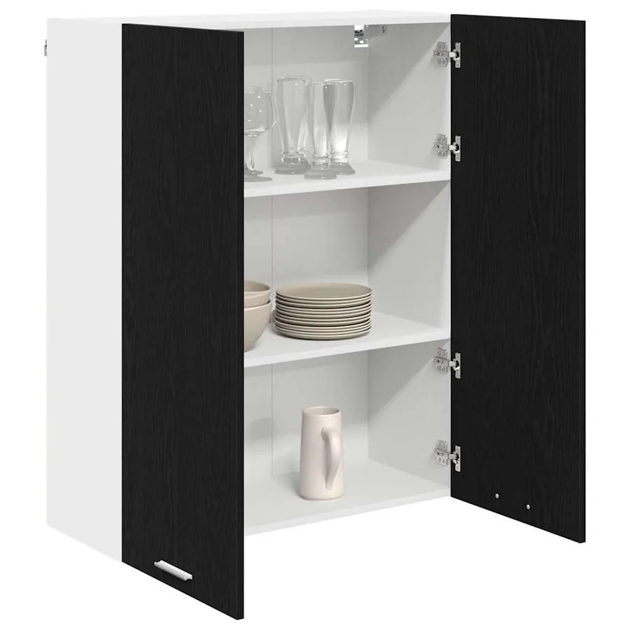 Armoire suspendue Chêne noir 80 x 31 x 100 cm Bois d'ingénierie - 3