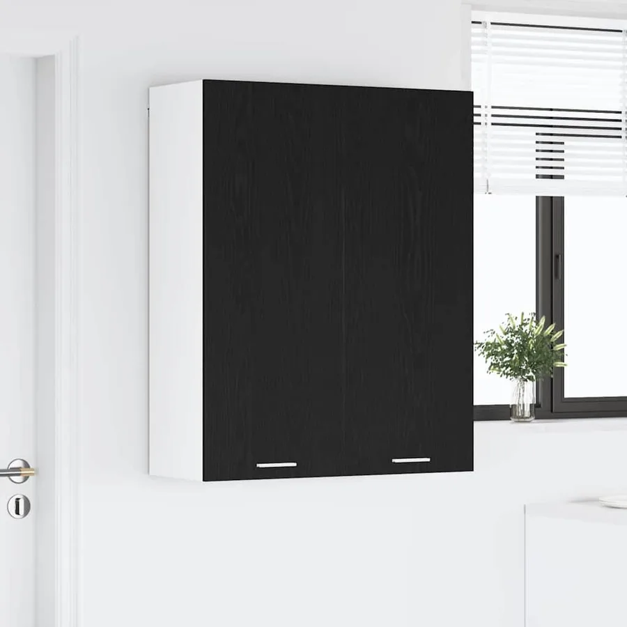 Armoire suspendue Chêne noir 80 x 31 x 100 cm Bois d'ingénierie - 4