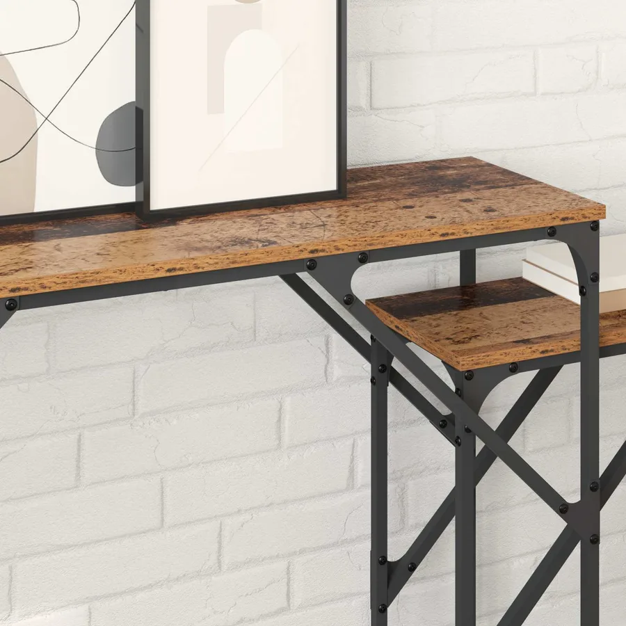 Table console 2 pcs Bois Ancien 100 x 28 x 75 cm - 4