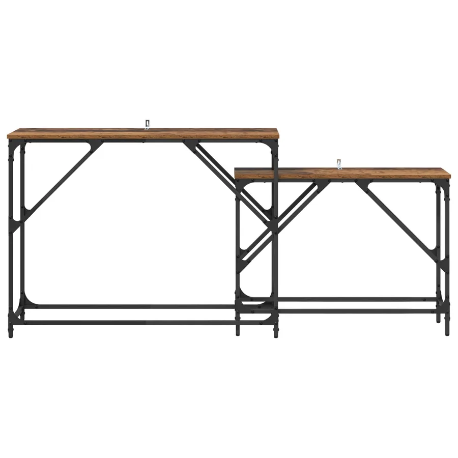 Table console 2 pcs Bois Ancien 100 x 28 x 75 cm - 5