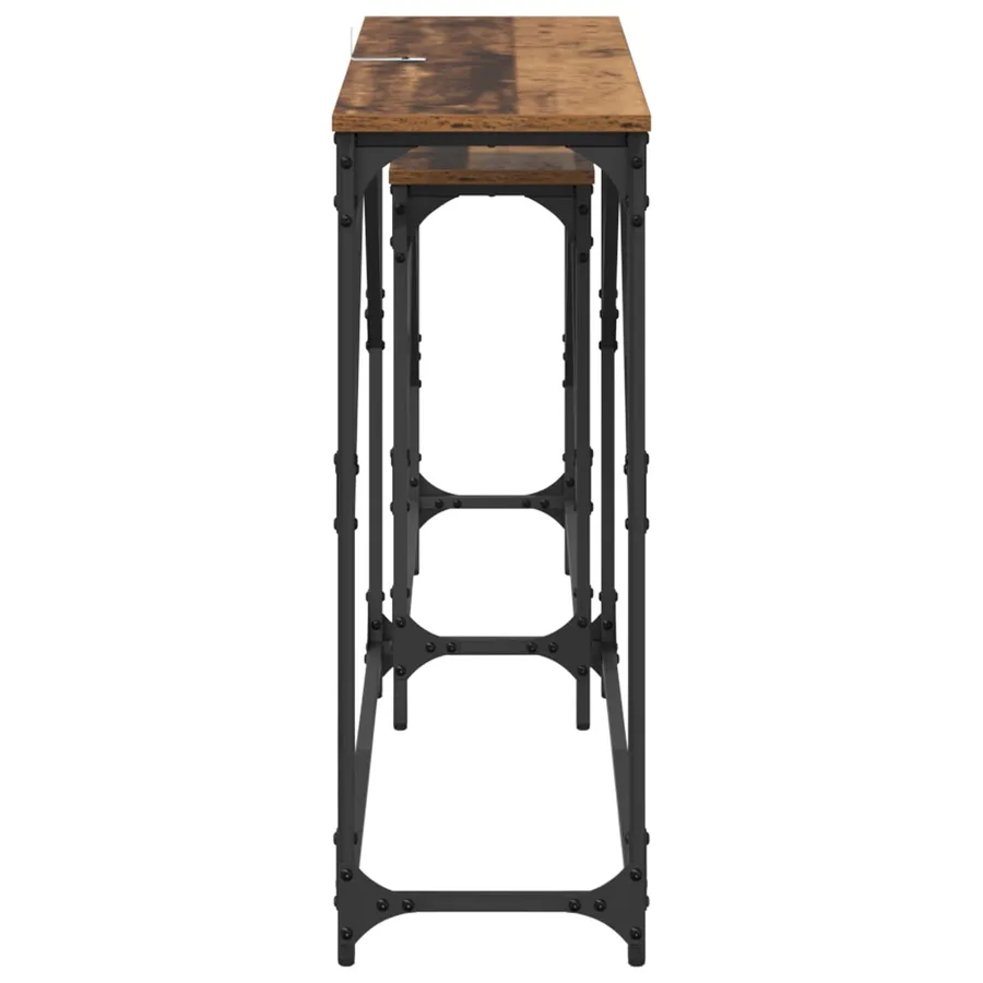 Table console 2 pcs Bois Ancien 100 x 28 x 75 cm - 6