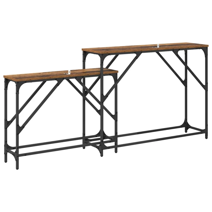 Table console 2 pcs Bois Ancien 100 x 28 x 75 cm - 7