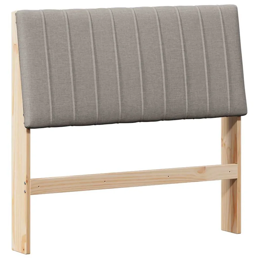 Tête de lit capitonnée Taupe 100 cm Pin massif - 2