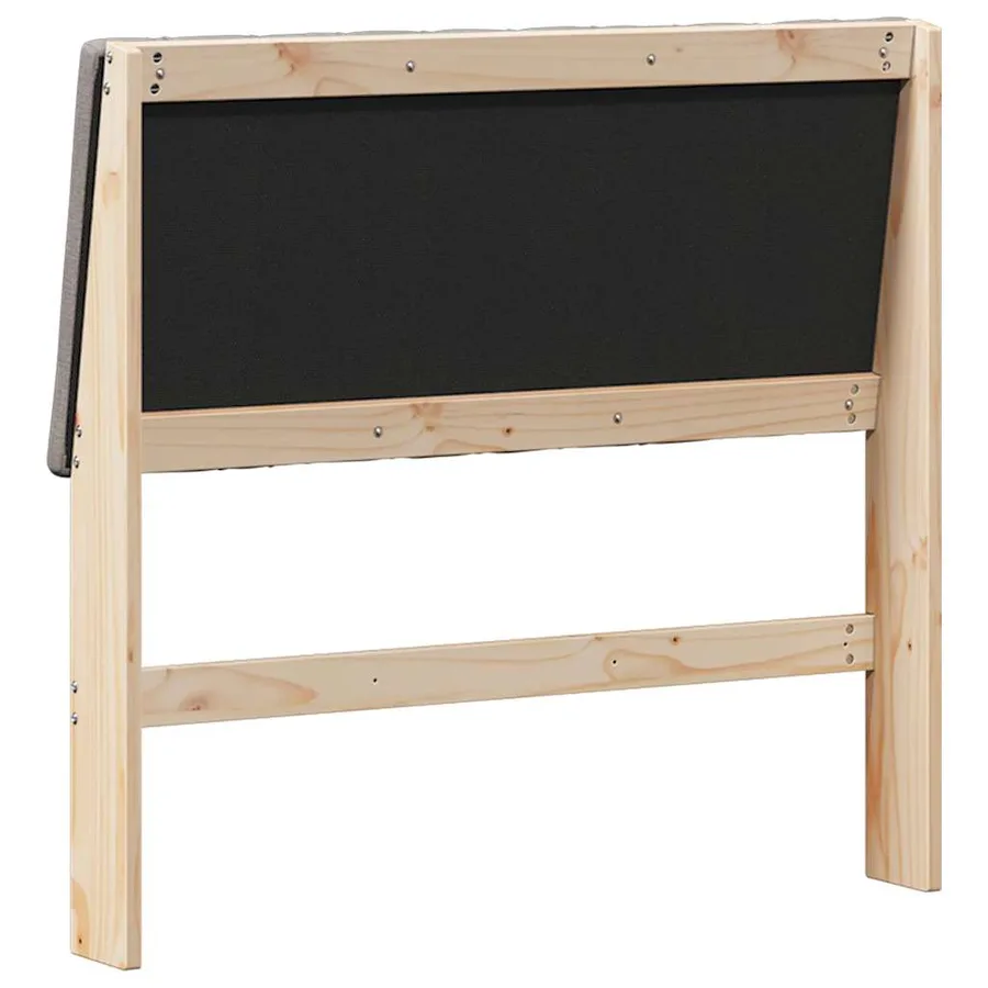 Tête de lit capitonnée Taupe 100 cm Pin massif - 6