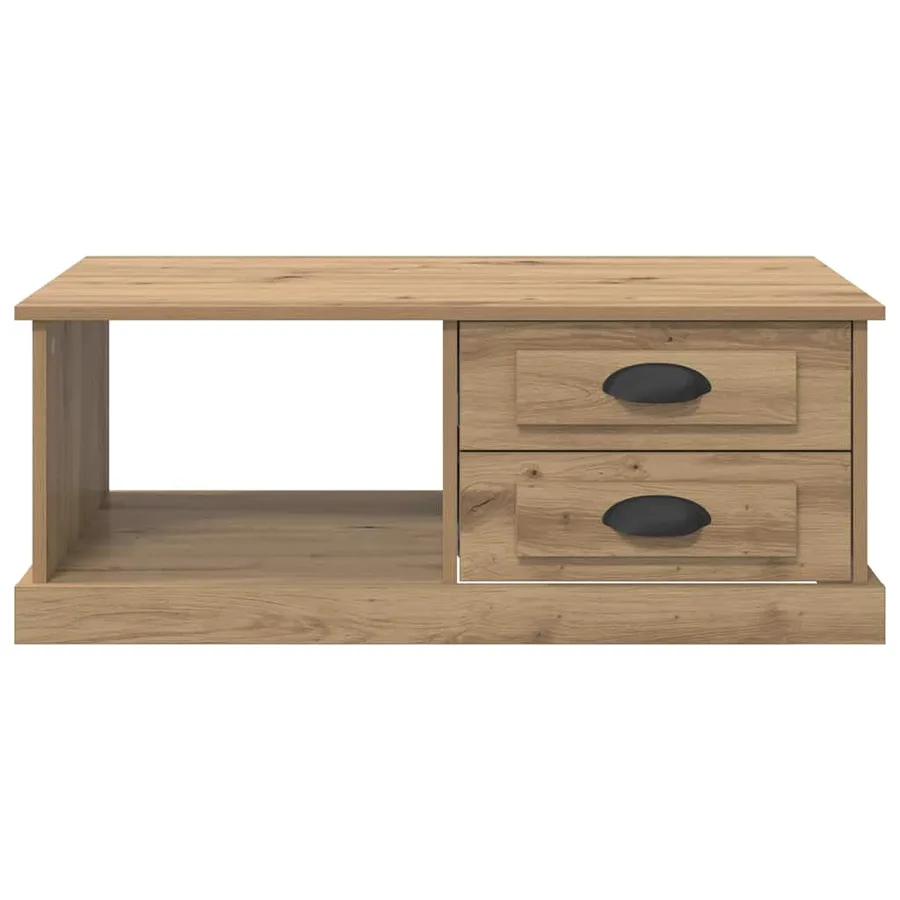 Table basse Chêne artisanal 90 x 50 x 35 cm Bois d'ingénierie - 6