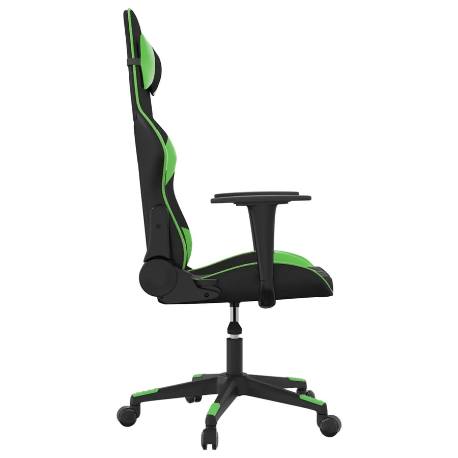 Chaise de jeu de massage Noir et vert Similicuir - 4