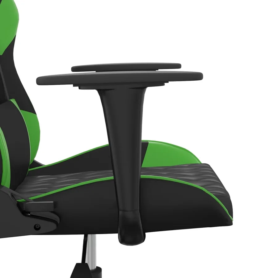 Chaise de jeu de massage Noir et vert Similicuir - 9