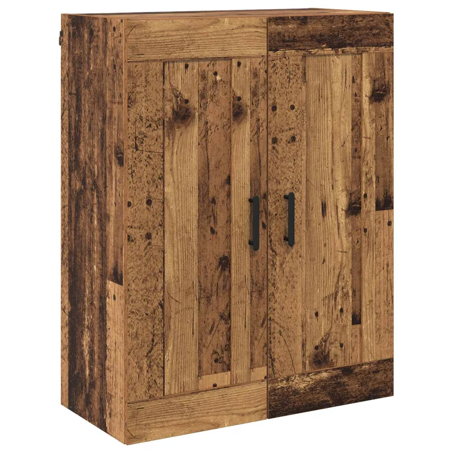 Haut Armoire 2 pcs Bois Ancien Bois d'ingénierie - 7