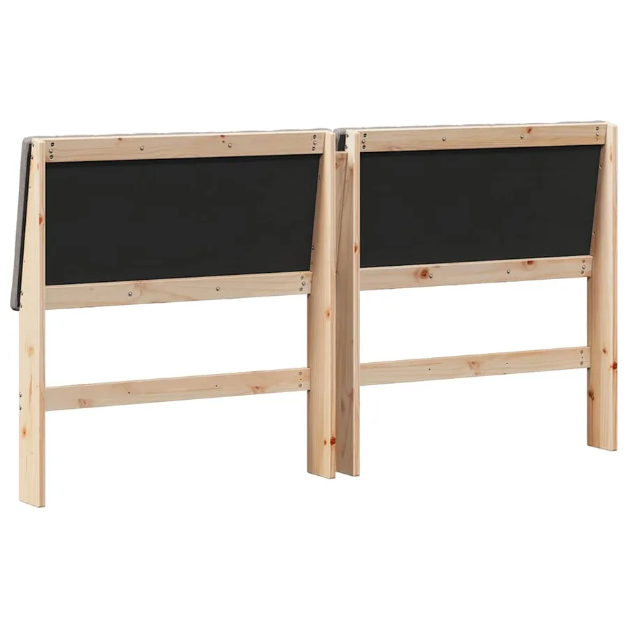 Tête de lit capitonnée Taupe 200 cm Pin massif - 6