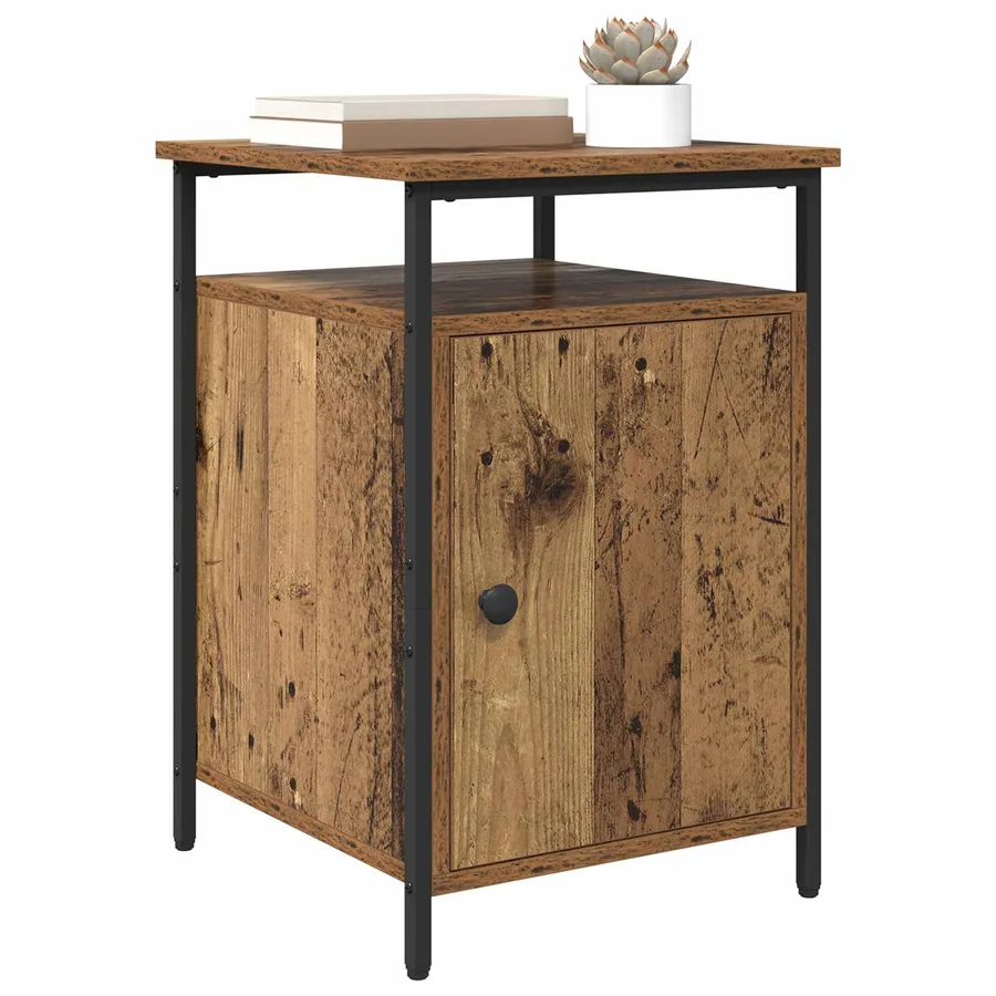 Cabinet de chevet 2 pcs Bois ancien 40 x 42 x 60cm - 3