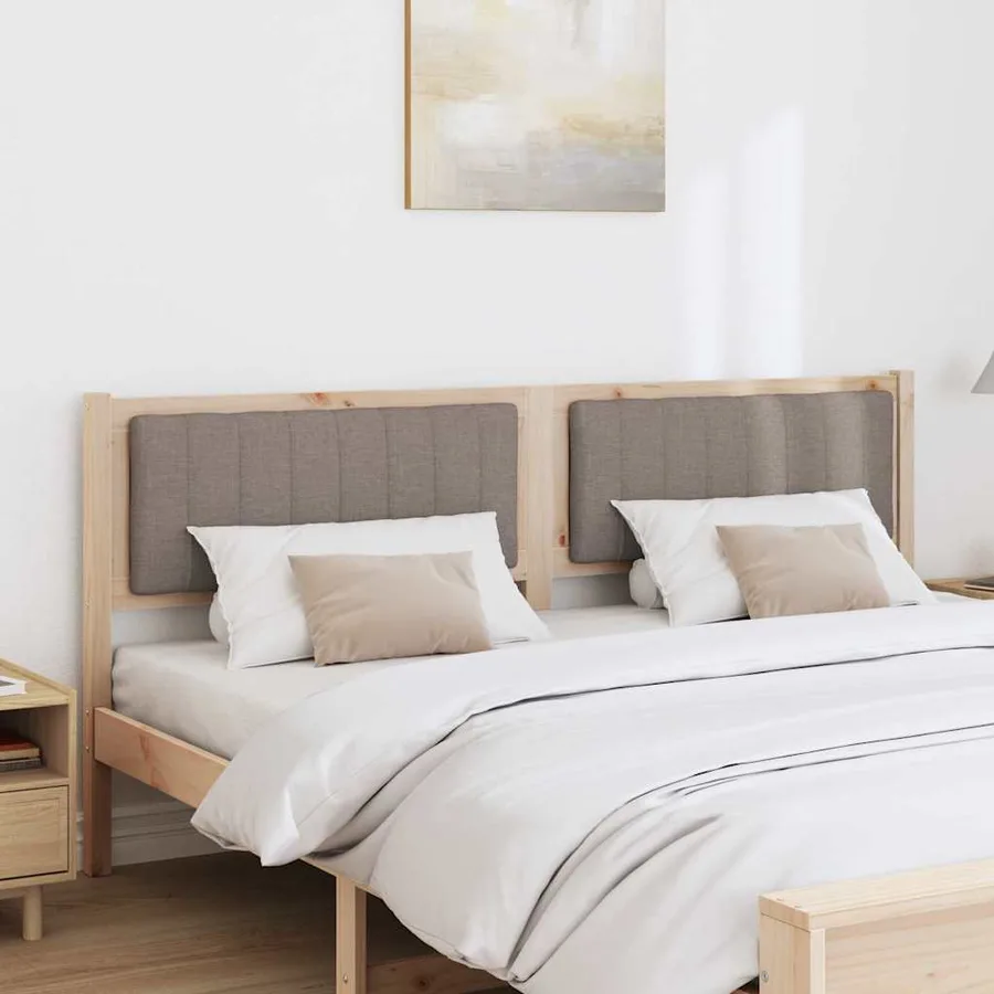 Tête de lit capitonnée Marron 180 cm Pin massif - 3