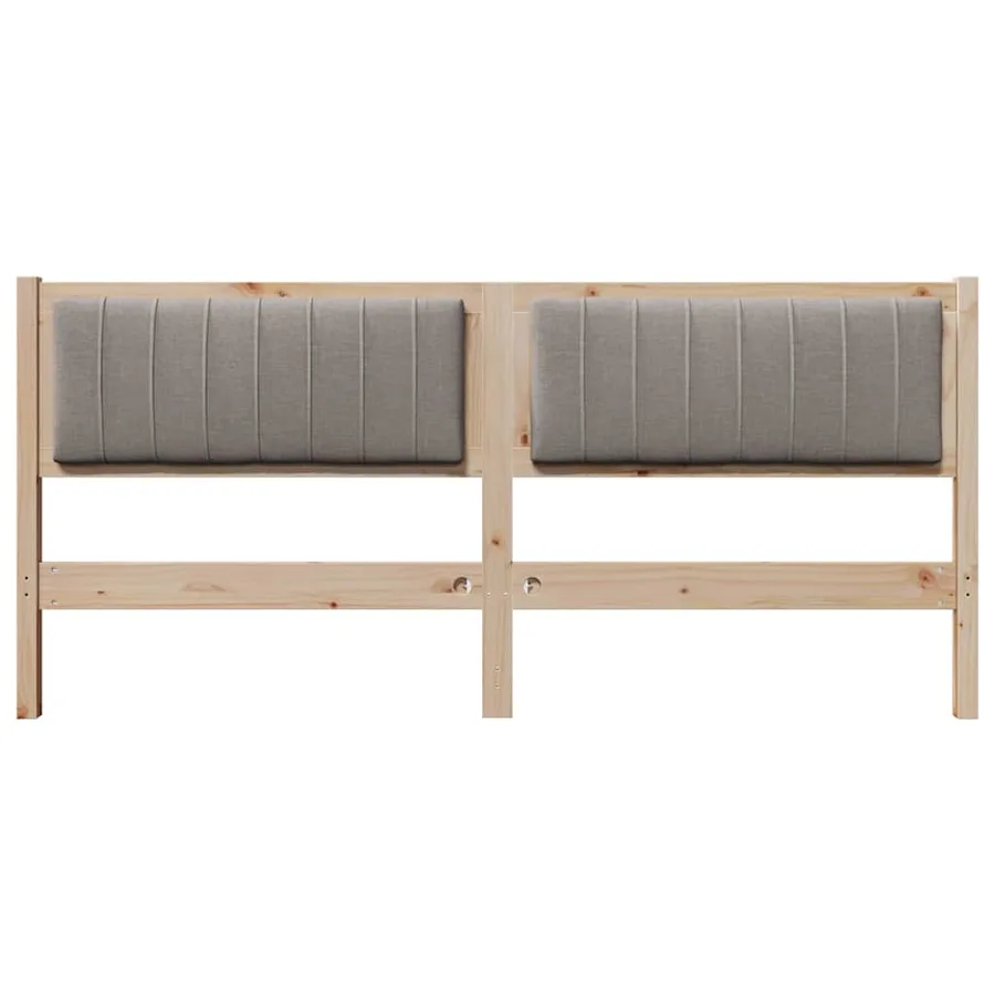 Tête de lit capitonnée Marron 180 cm Pin massif - 4