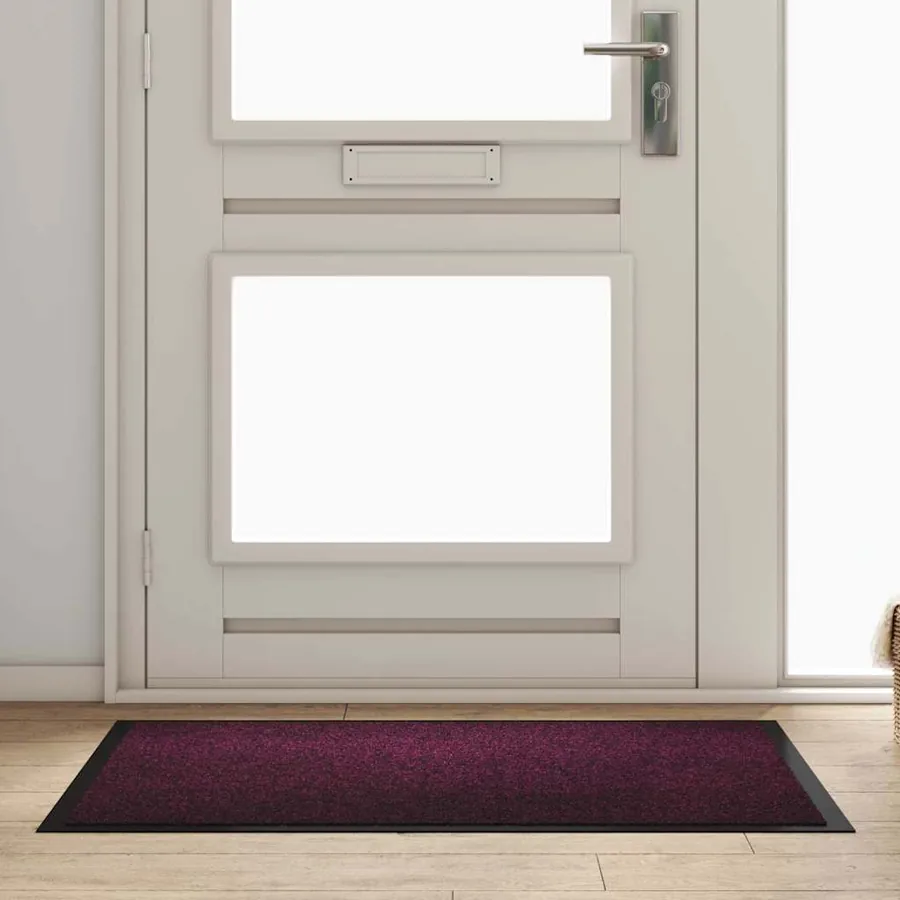Tapis de porte Bordeaux 60 x 40 x 1.2 cm Tissu en teddy