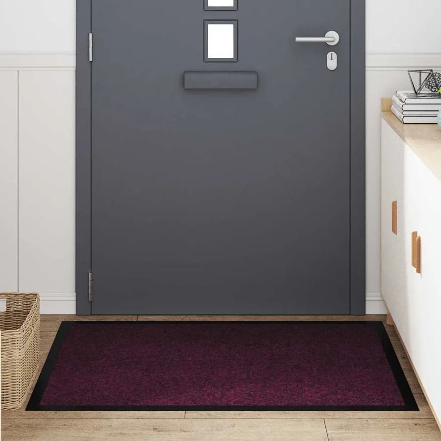 Tapis de porte Bordeaux 60 x 40 x 1.2 cm Tissu en teddy - 3