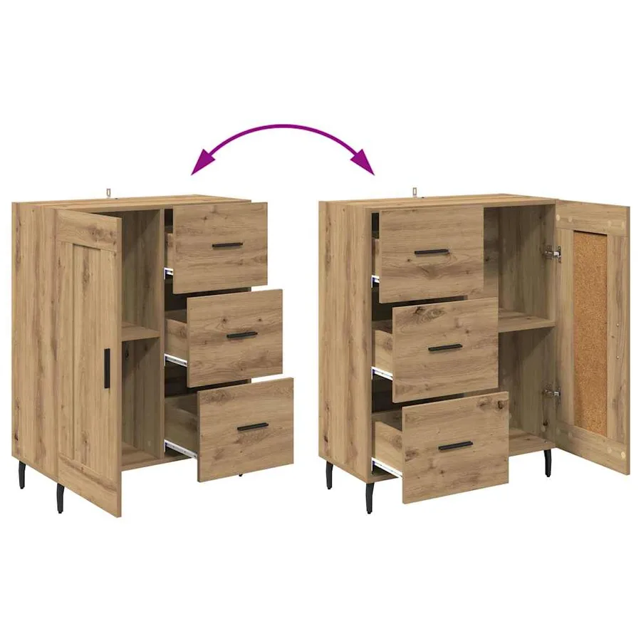 Haut Armoire 2 pcs Chêne artisanal 69,5 x 34 x 180 cm - 13
