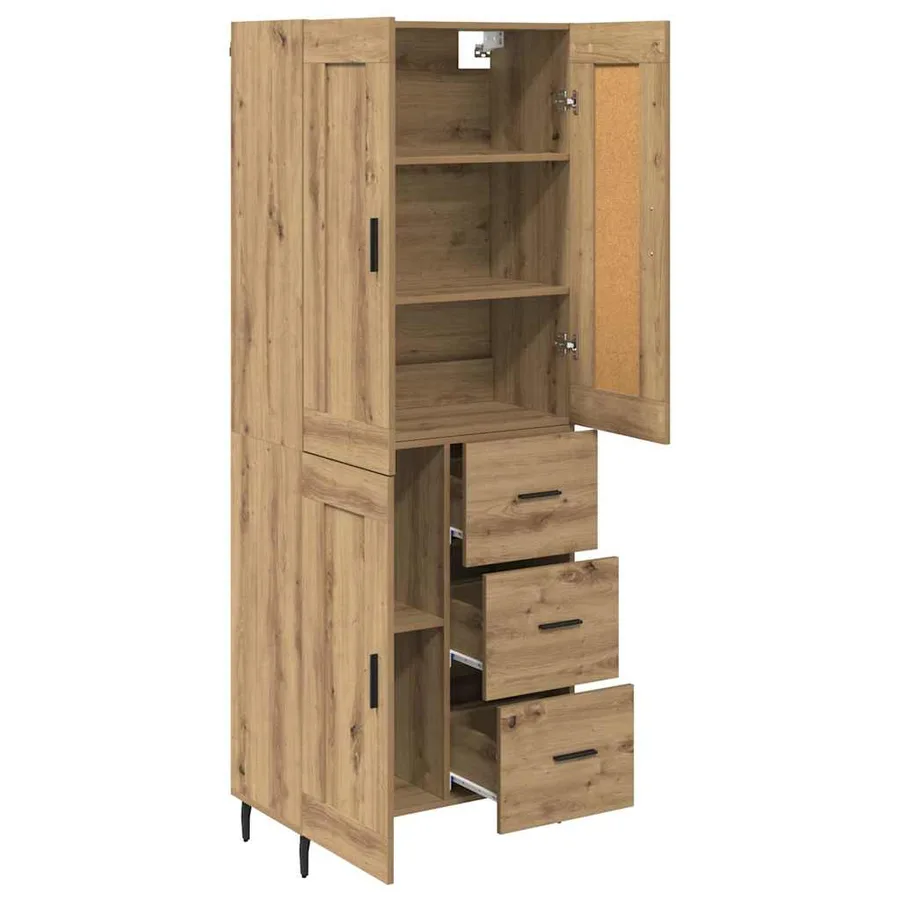 Haut Armoire 2 pcs Chêne artisanal 69,5 x 34 x 180 cm - 5