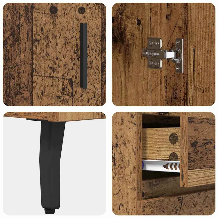 Haut Armoire avec tiroir Bois Ancien 69,5 x 34 x 180 cm - 11