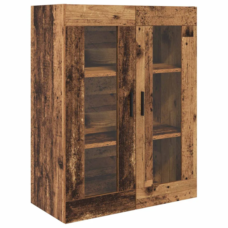 Haut Armoire avec tiroir 2 pcs Bois Ancien Bois d'ingénierie - 7